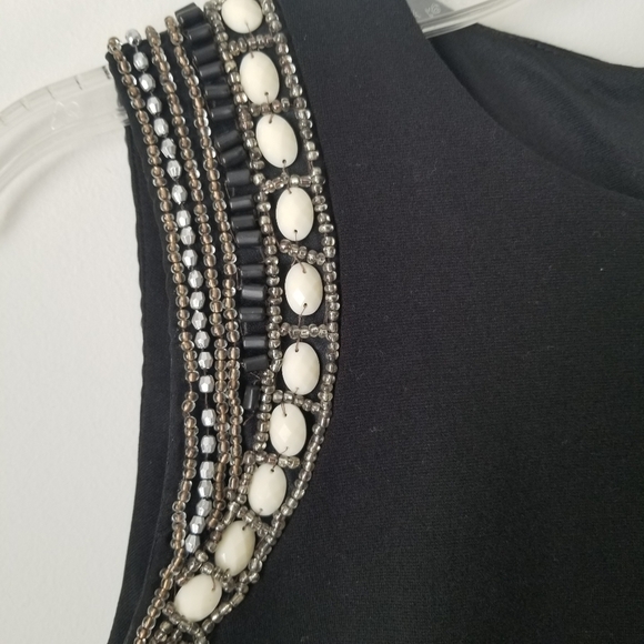 NWT Cache Sleeveless Little Black Sheath Dress with Beaded Embellishments Size 0 - Picture 12 of 12